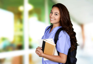 female nursing student showing her genuine smile